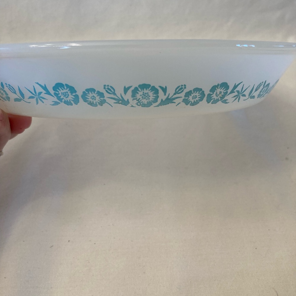 Vintage Maid of Honor Floral Blue And White Pie Pan